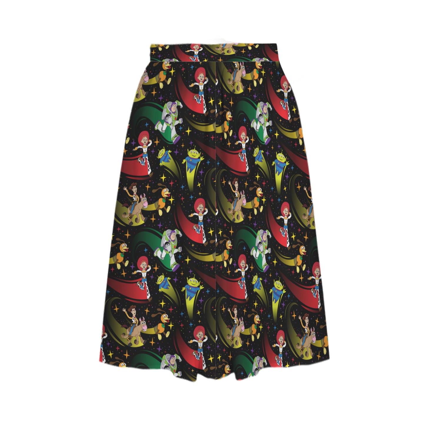 Roundup Friends Elastic Waist Midi Skirt With Pockets