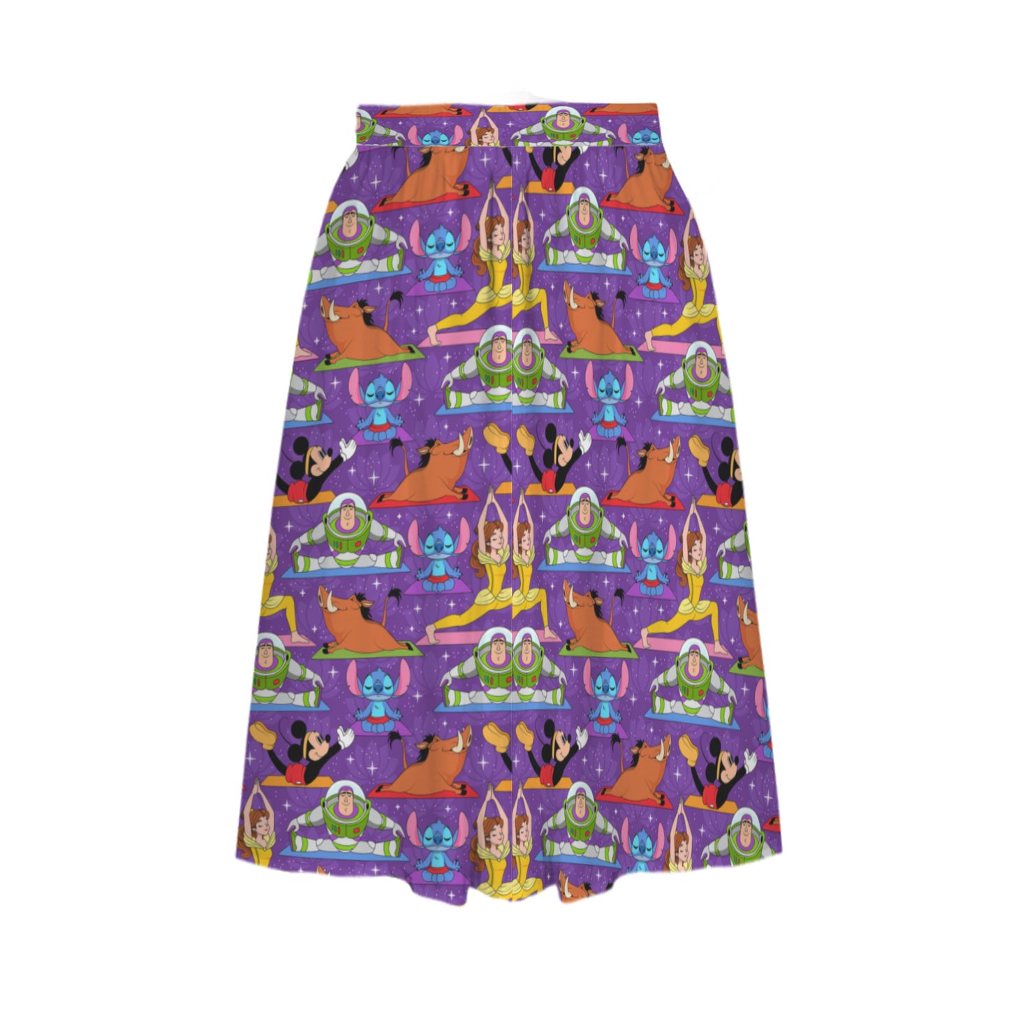 Disney Yoga Elastic Waist Midi Skirt With Pockets