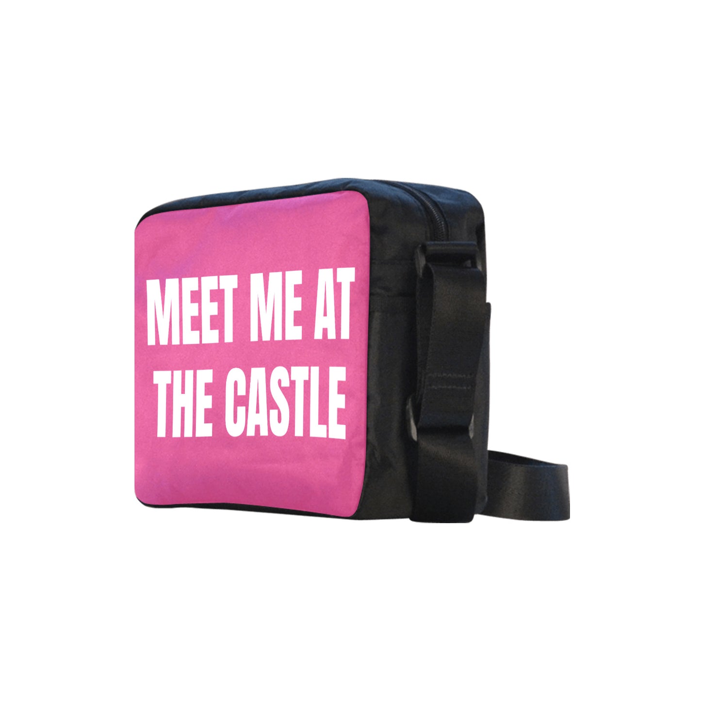 Meet Me At The Castle Pink Classic Cross-body Nylon Bag