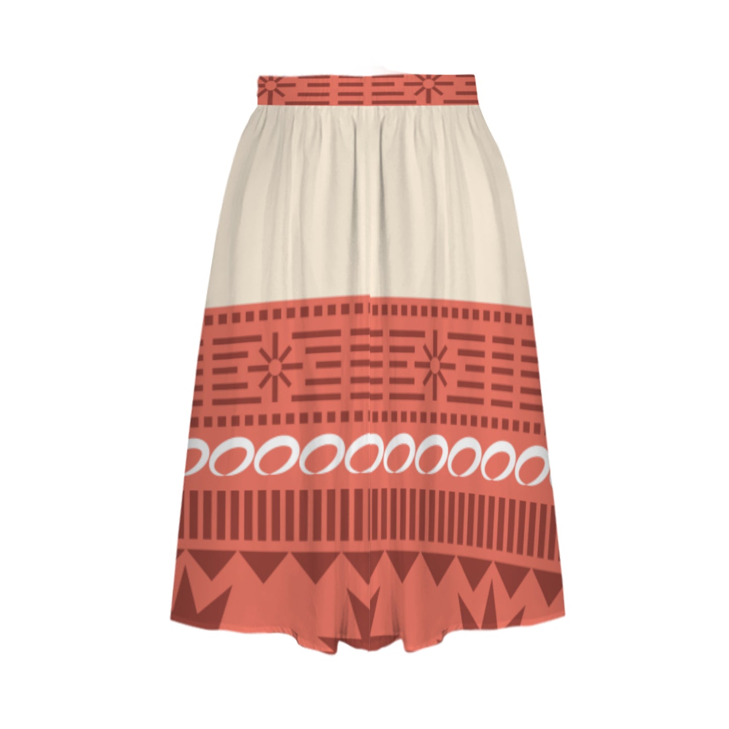 Moana Elastic Waist Midi Skirt With Pockets