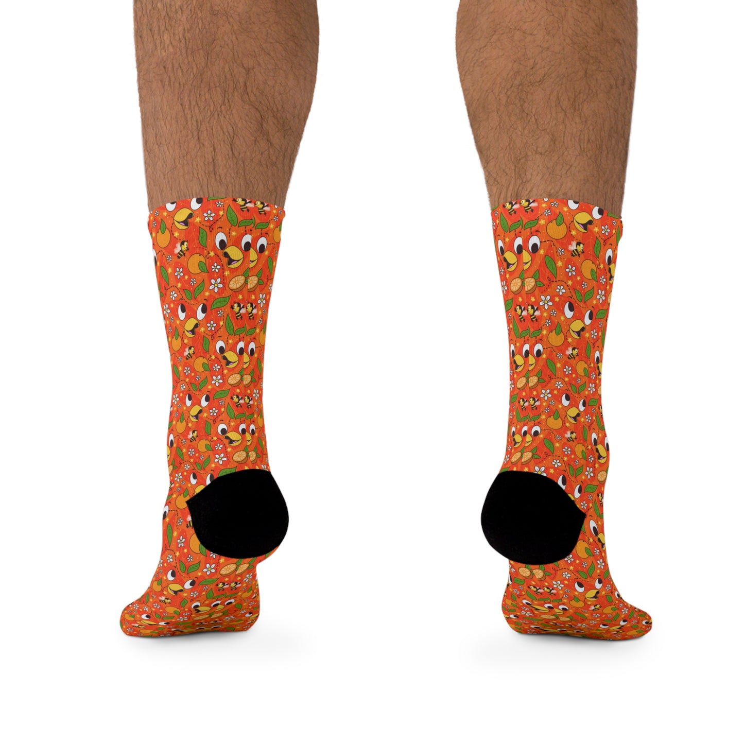 Orange Bird Socks