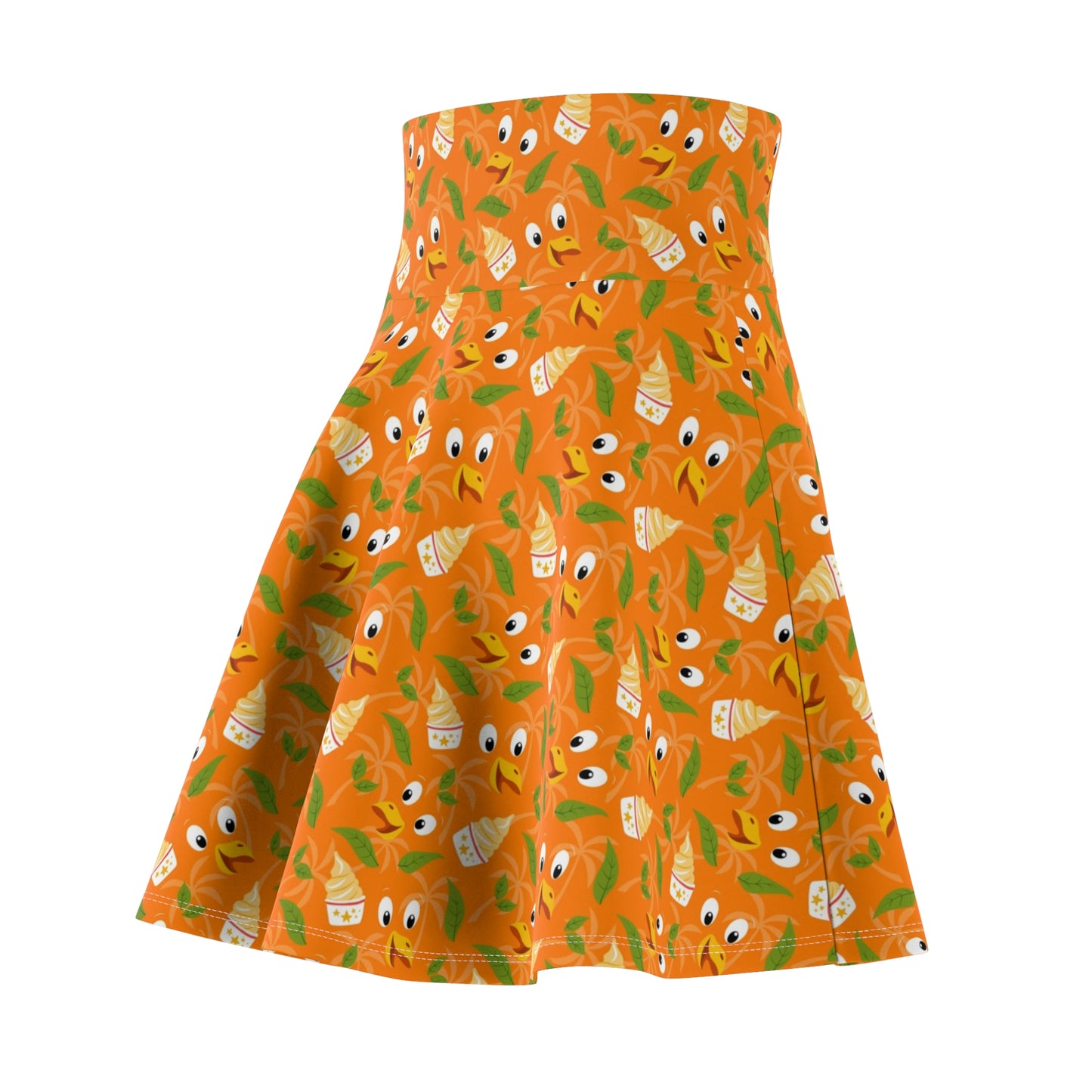 Orange Bird Women's Skater Skirt