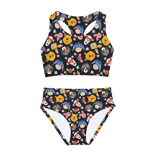 Hundred Acre Wood Friends Girls Two Piece Swimsuit