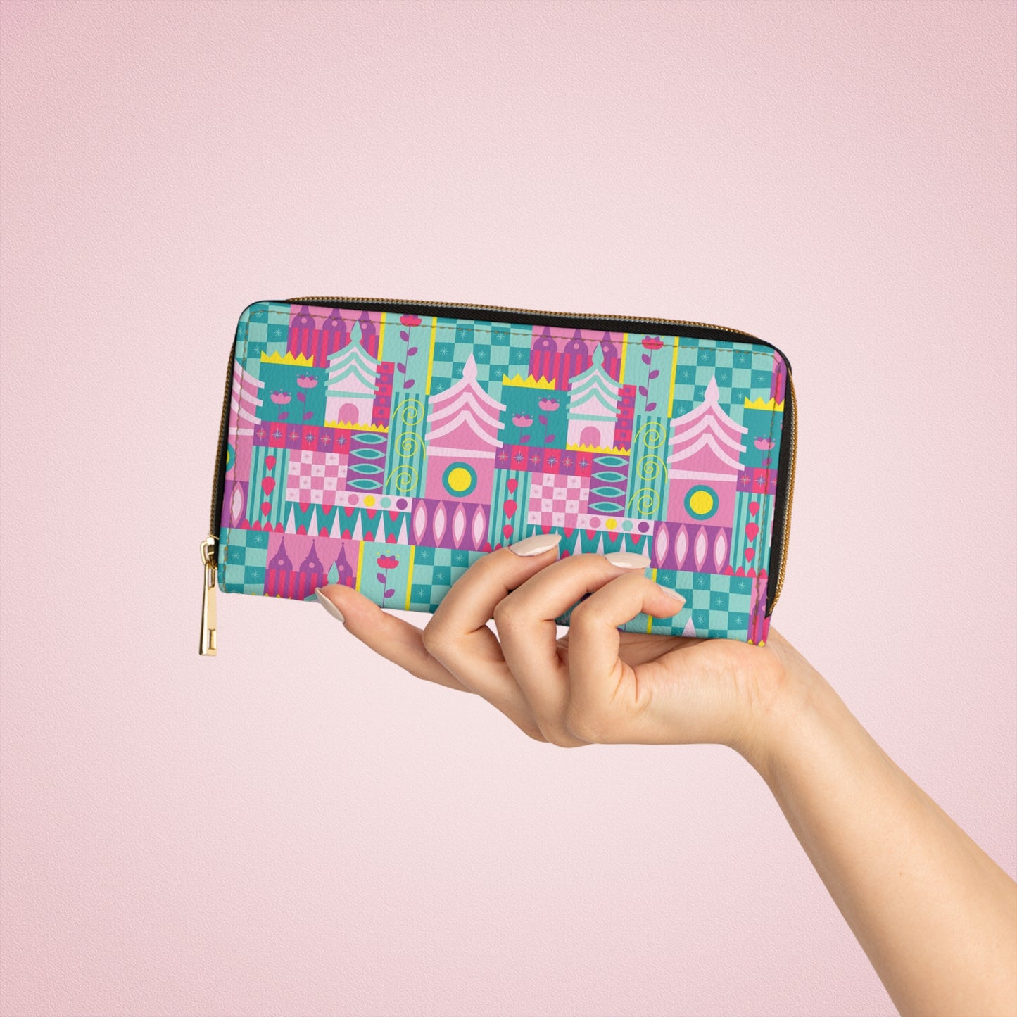 Small World Zipper Wallet