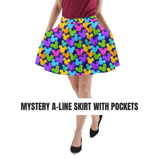Mystery A-Line Pocket Skirt With Pockets