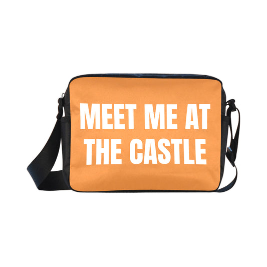 Meet Me At The Castle Orange Classic Cross-body Nylon Bag
