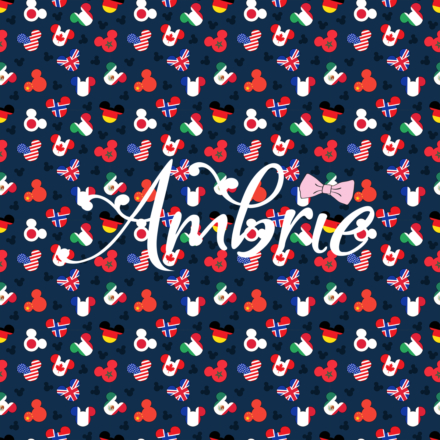 Mickey Flags Seamless Pattern, Magical Cartoon Seamless pattern, Fabric Sublimation