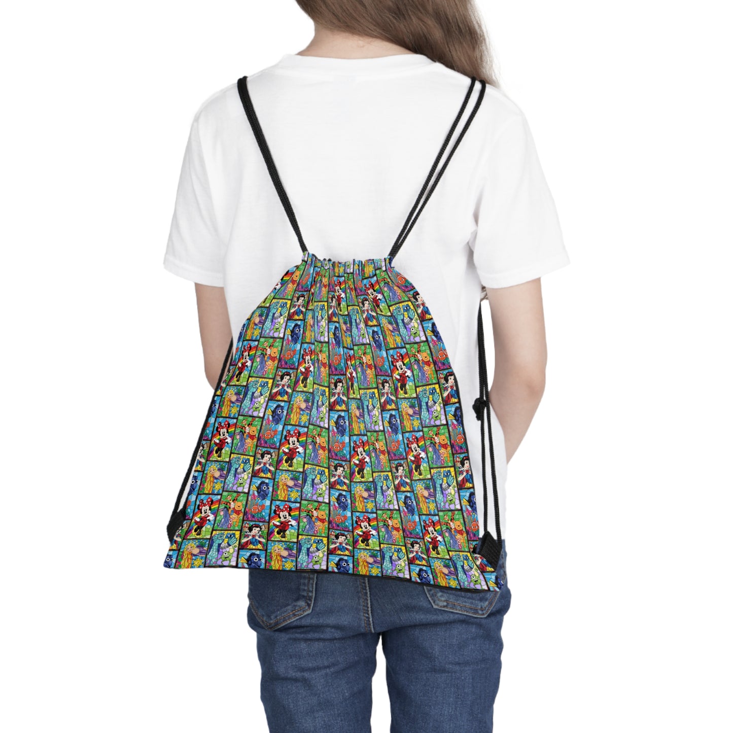 Stained Glass Characters Drawstring Bag - Ambrie