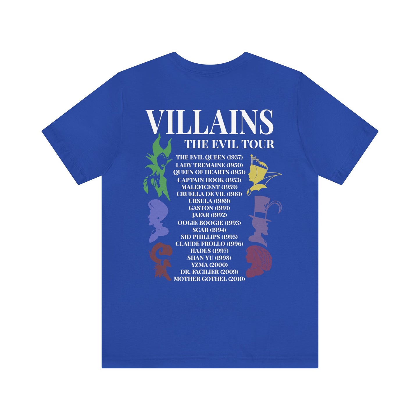Villains Evil Tour Unisex Graphic Tee - Multiple Colors