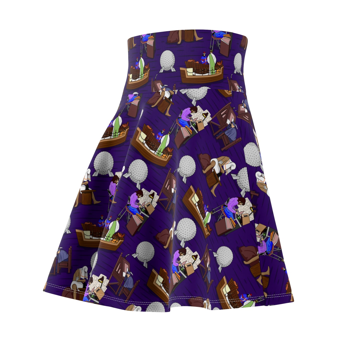 Spaceship Earth Women's Skater Skirt - Ambrie