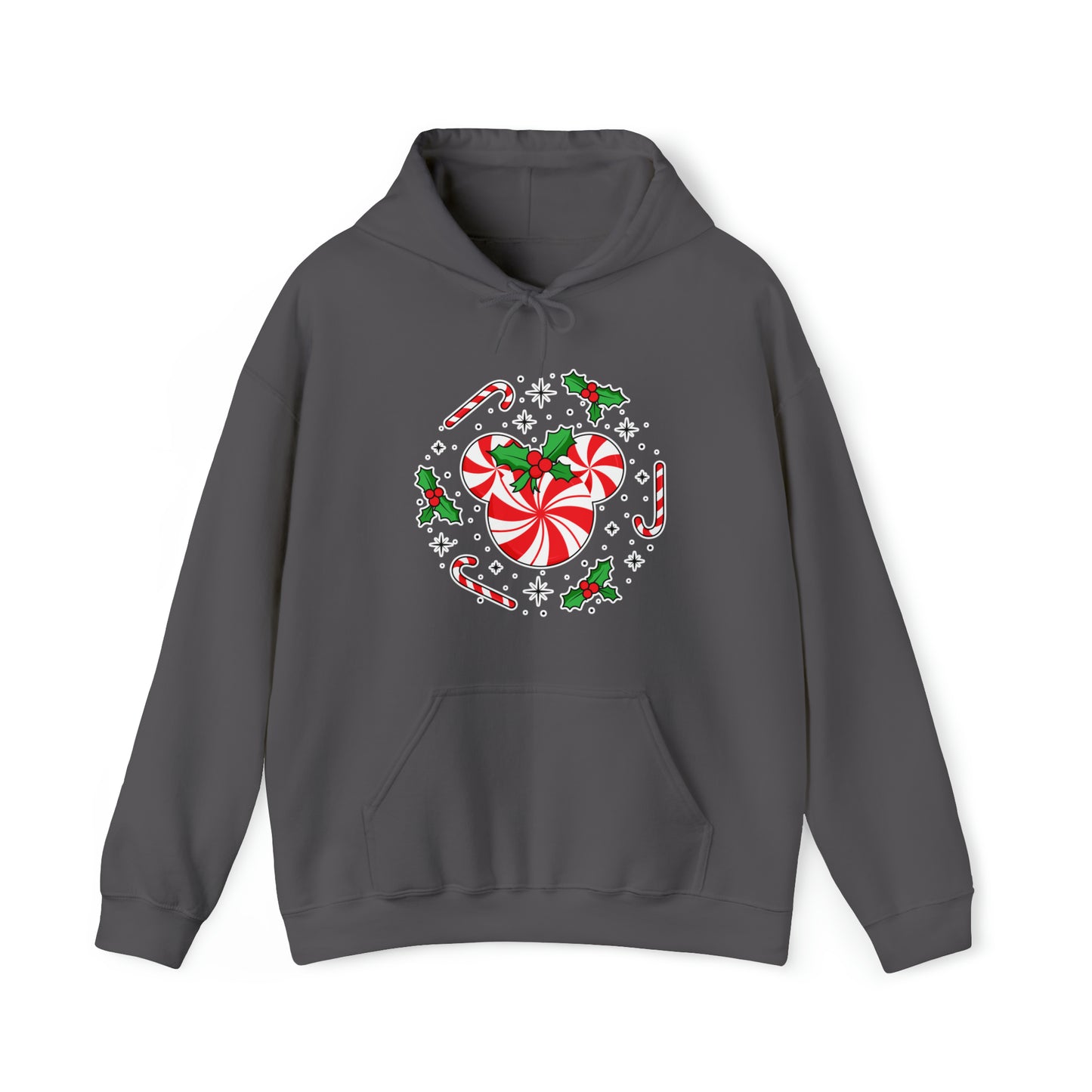 Peppermint Candy Bow Unisex Hooded Sweatshirt