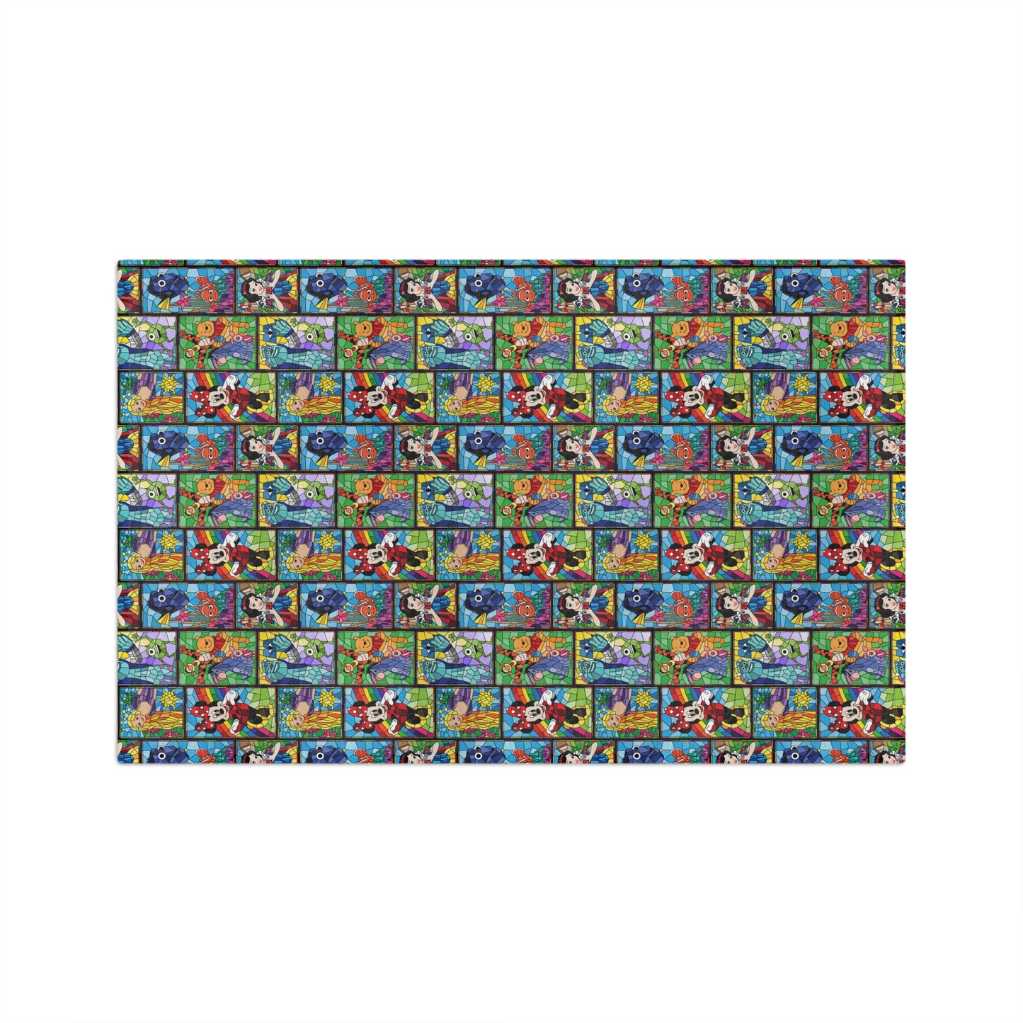 Stained Glass Characters Microfiber Athletic Towel