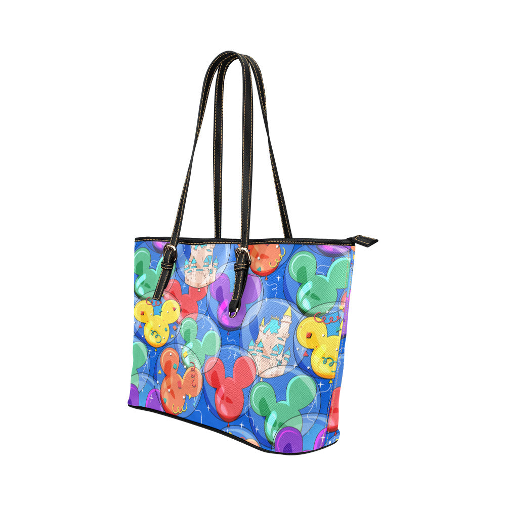 Balloon Collector Leather Tote Bag