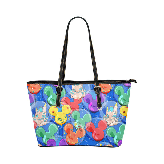 Balloon Collector Leather Tote Bag