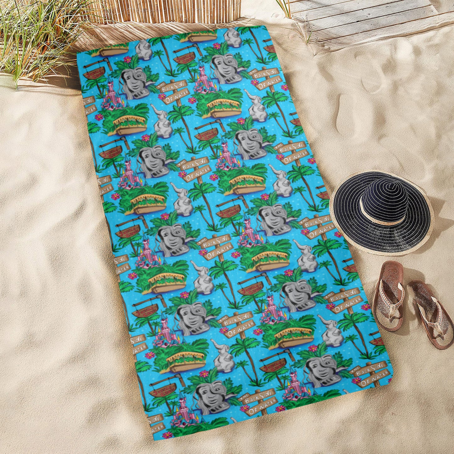 Back Side Of Water Beach Towel