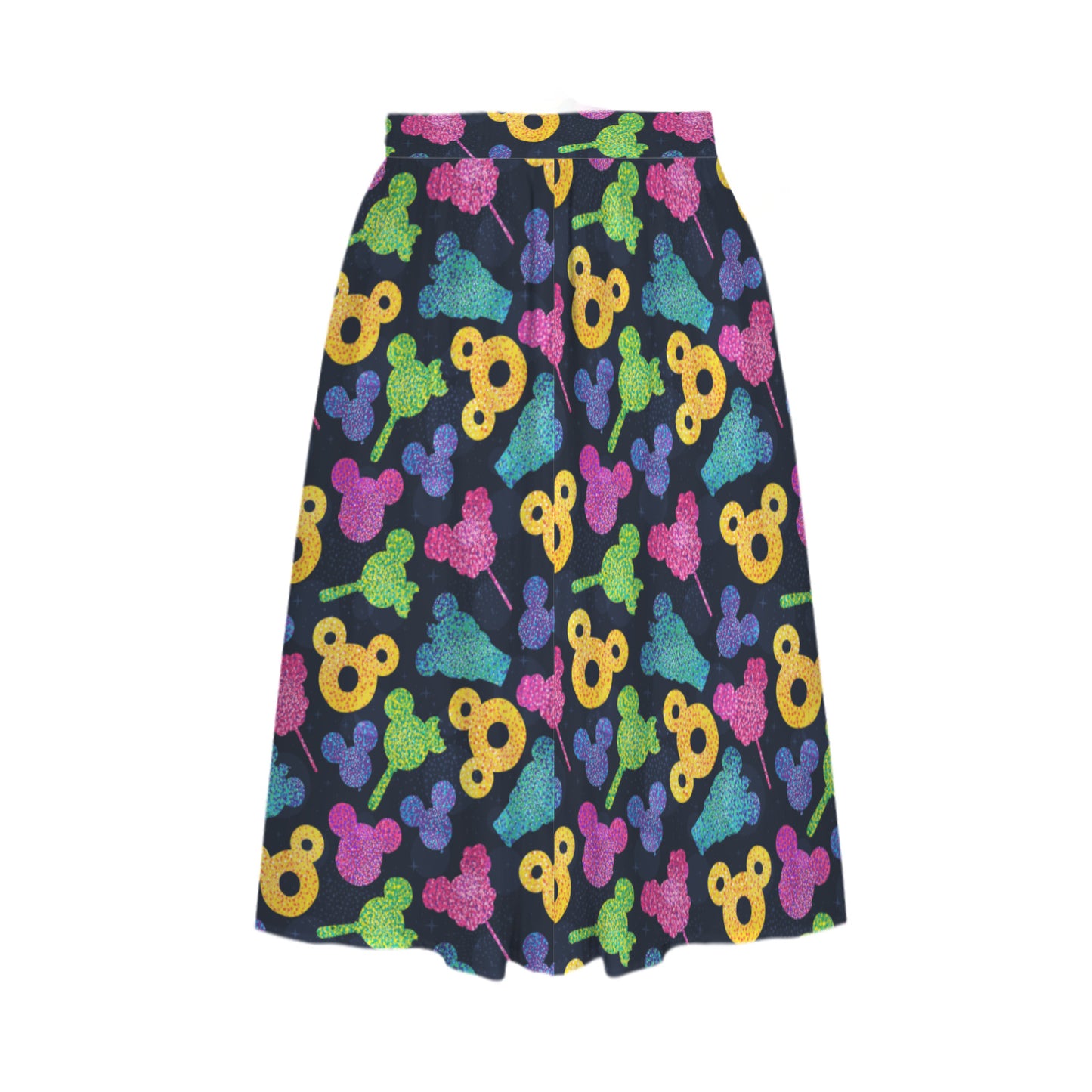Glitter Park Snacks Elastic Waist Midi Skirt With Pockets