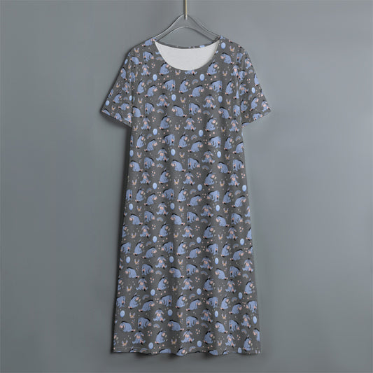 Thanks For Noticing Me Women's Swing Dress With Short Sleeve
