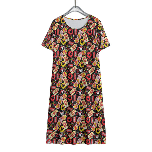 Minnie Tags Women's Swing Dress With Short Sleeve