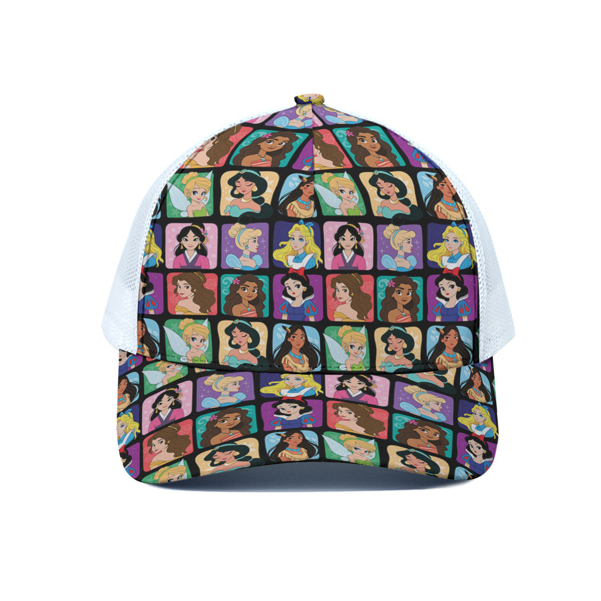 Princess Portraits Unisex Trucker Hat With White Half Mesh