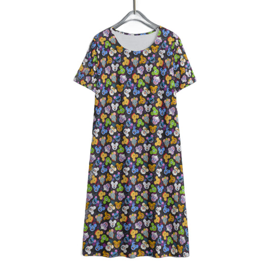 The Magical Gang Women's Swing Dress With Short Sleeve