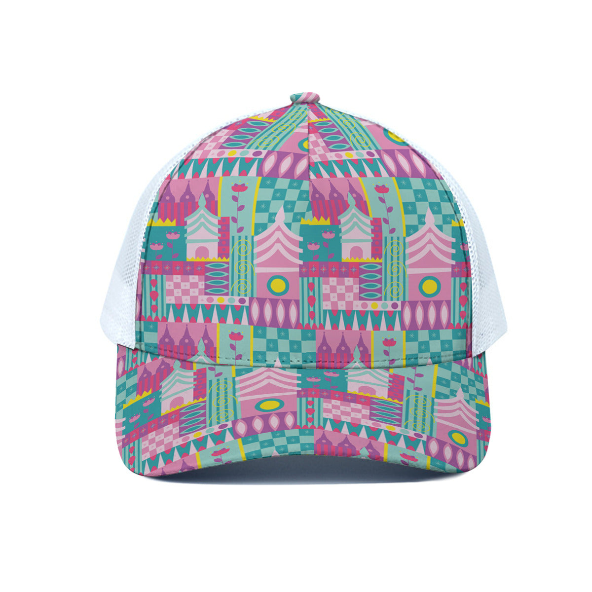 Small World Unisex Trucker Hat With White Half Mesh