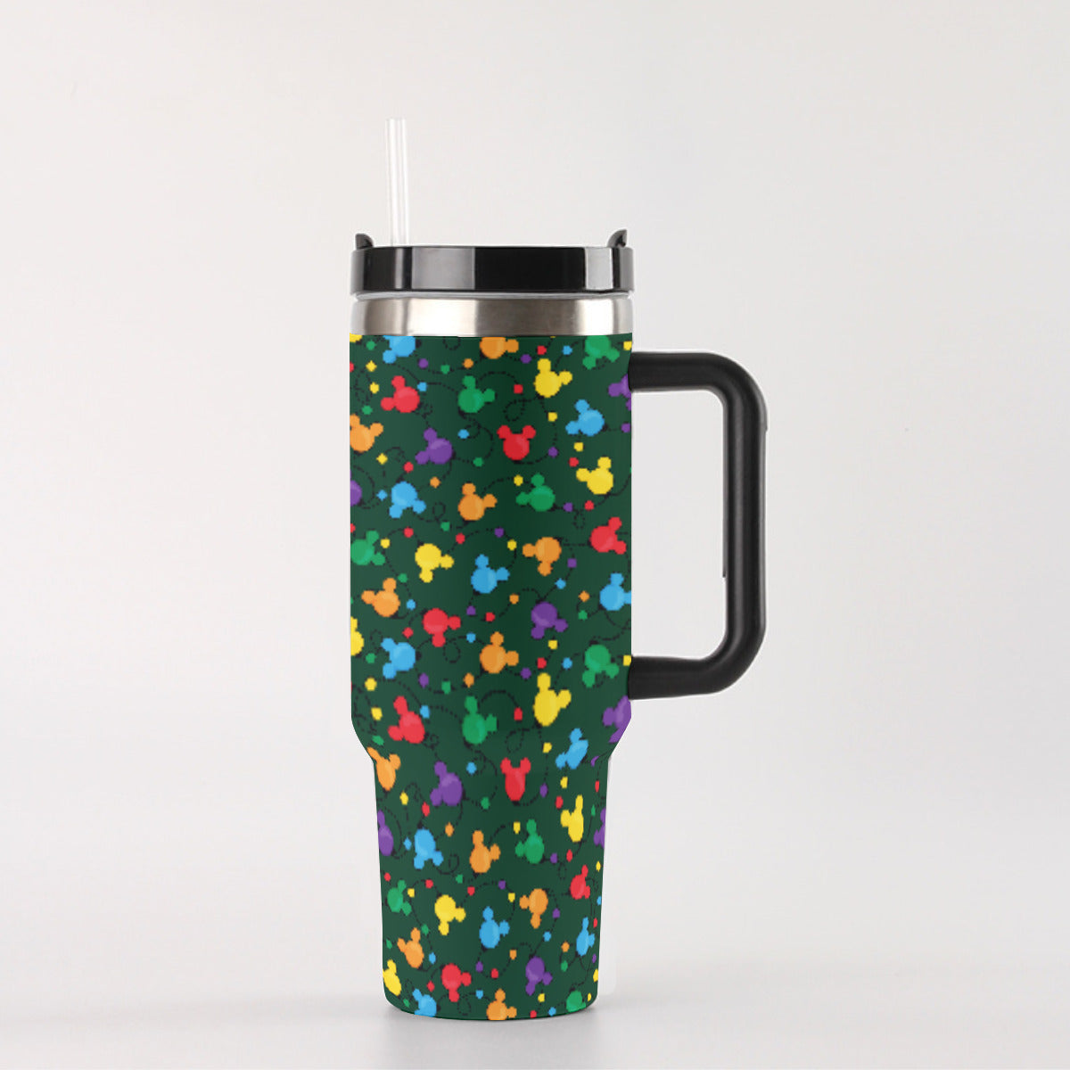 Christmas Lights 40 oz Tumbler With Handle