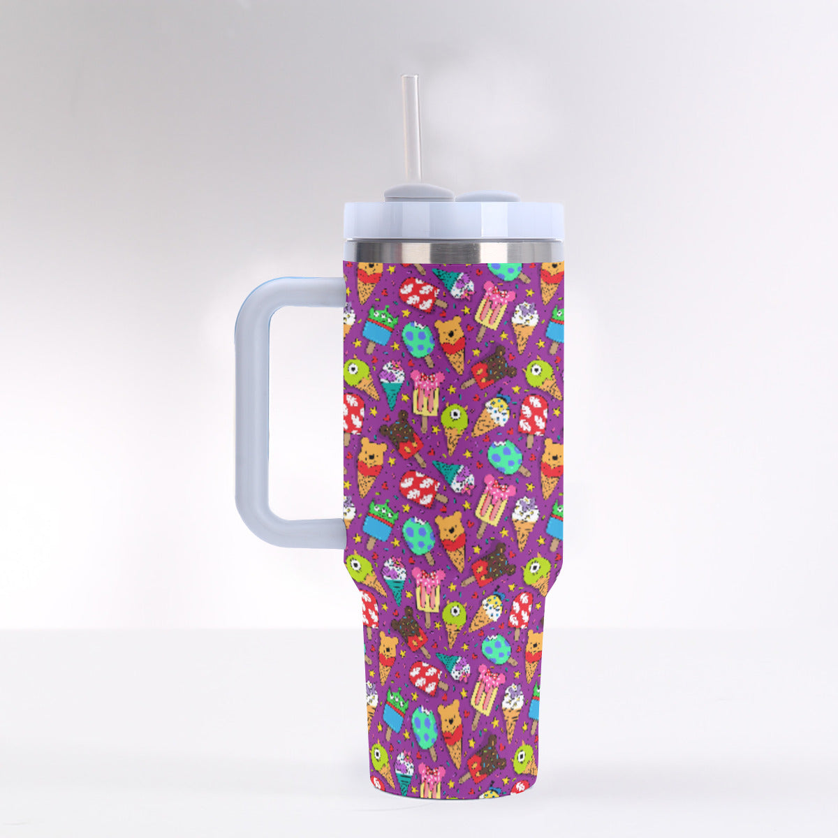 Ice Cream 40 oz Tumbler With Handle