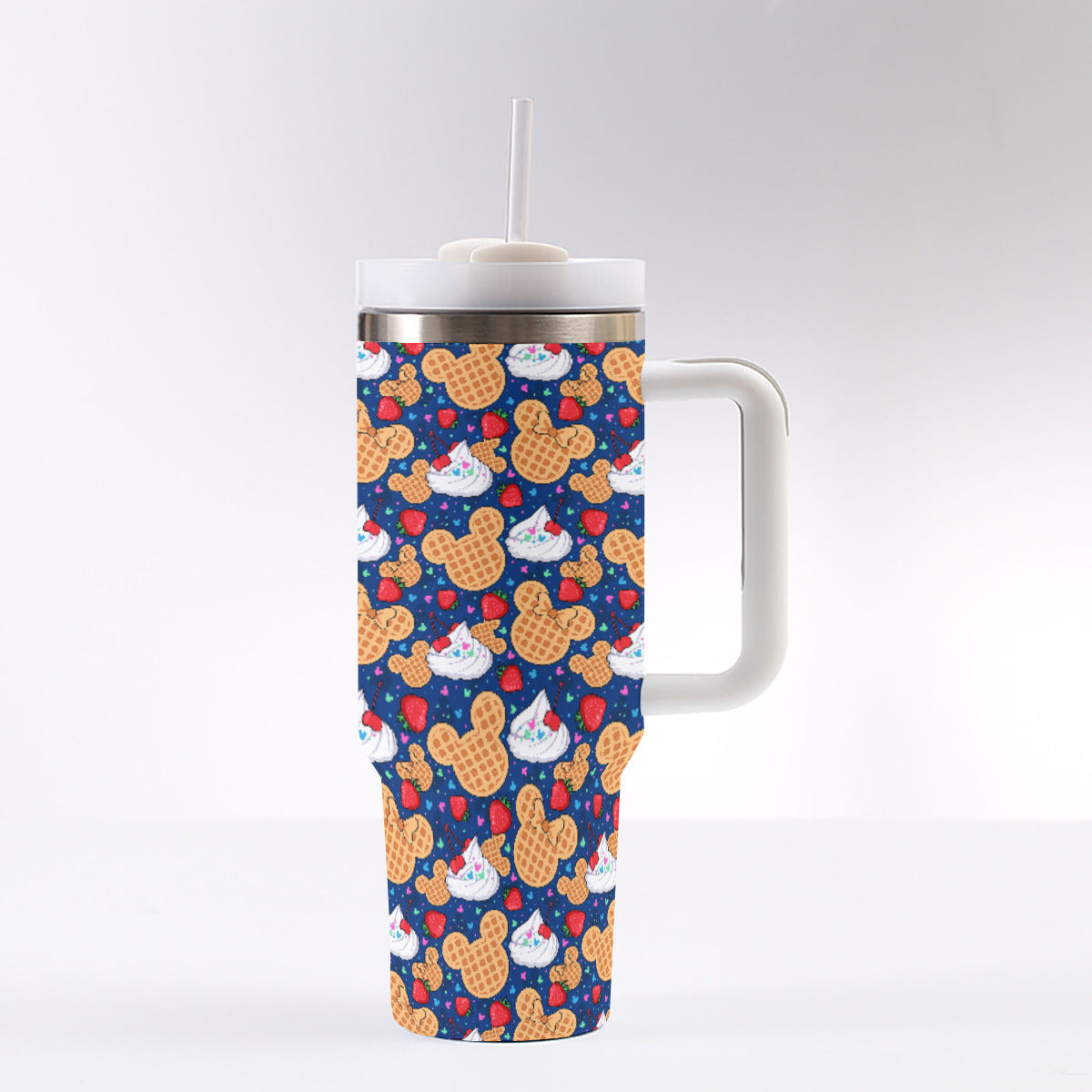 Waffles 40 oz Tumbler With Handle