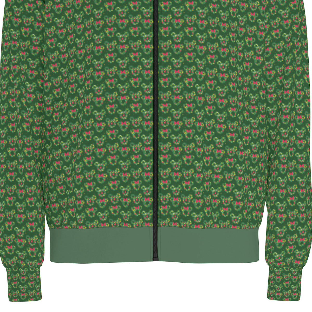 Christmas Wreaths Unisex Stand Collar Jacket