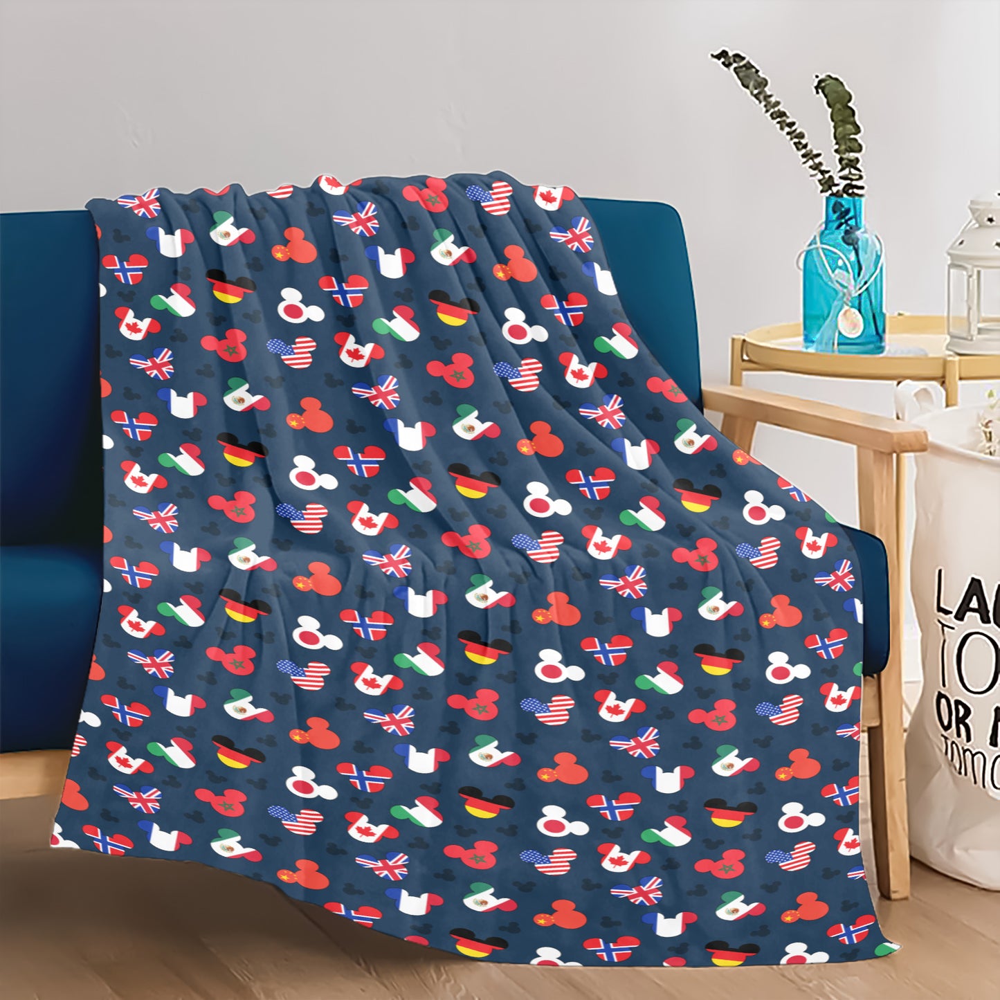 Mickey Flags Ultra-Soft Micro Fleece Blanket 32"x48"