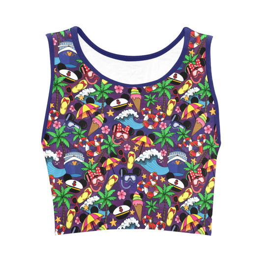 Mickey And Minnie Cruise Women's Crop Top