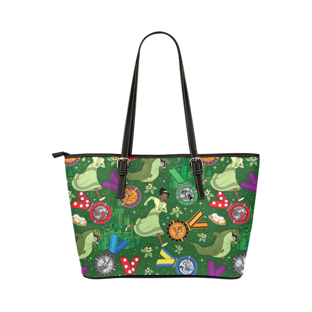 Tiana Wine And Dine Race Leather Tote Bag