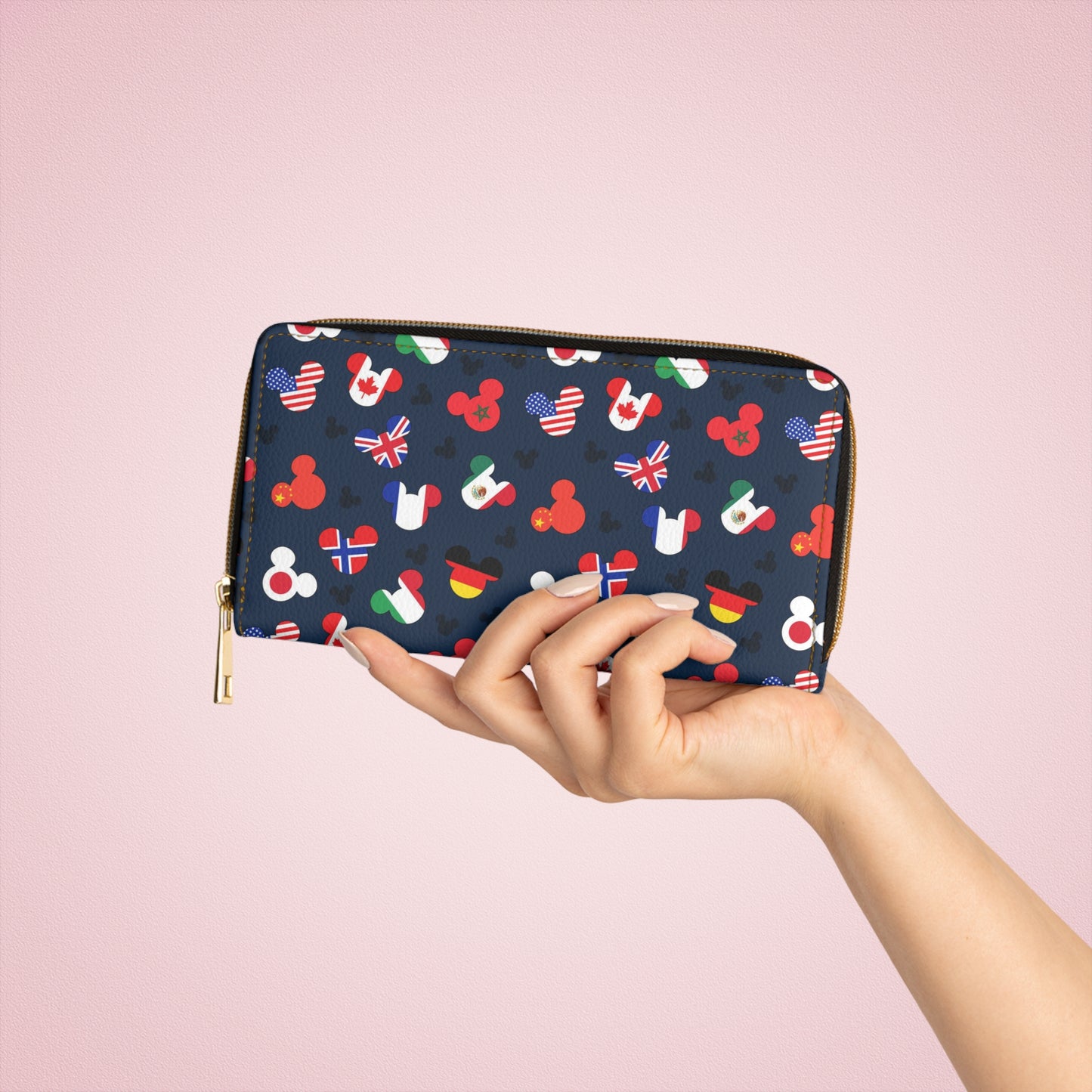 Mickey Flags Zipper Wallet