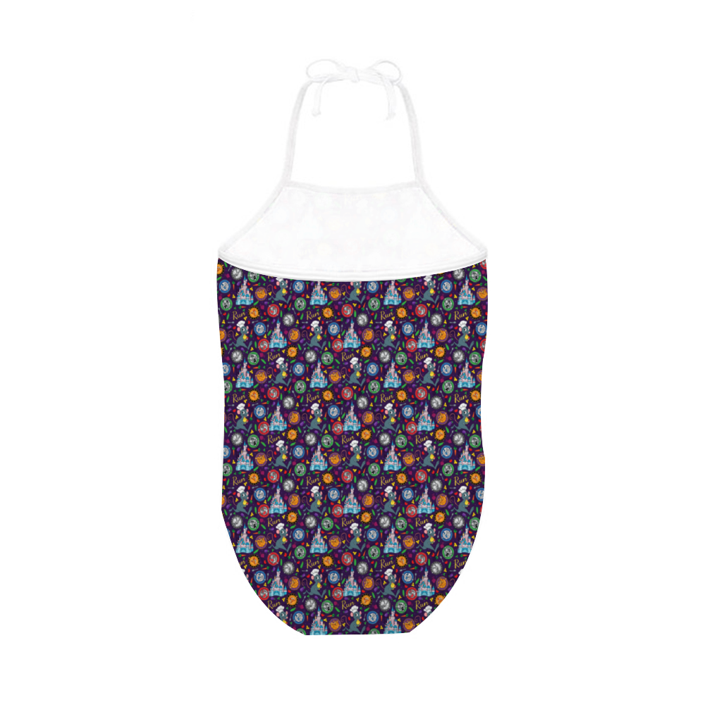 Ratatouille Wine And Dine Race Girl's Halter One Piece Swimsuit