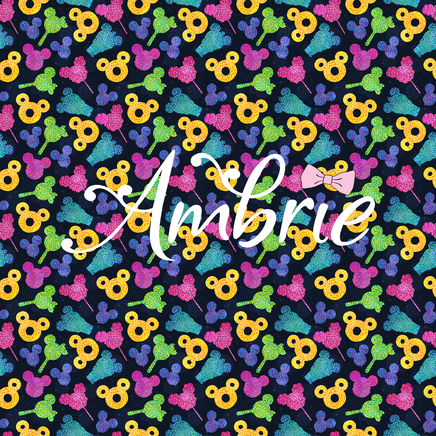 Glitter Park Snacks Seamless Pattern, Magical Cartoon Seamless pattern, Fabric Sublimation - Ambrie