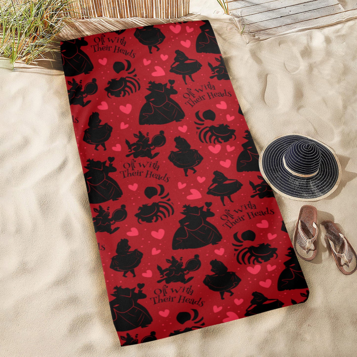 Queen Of Hearts Beach Towel
