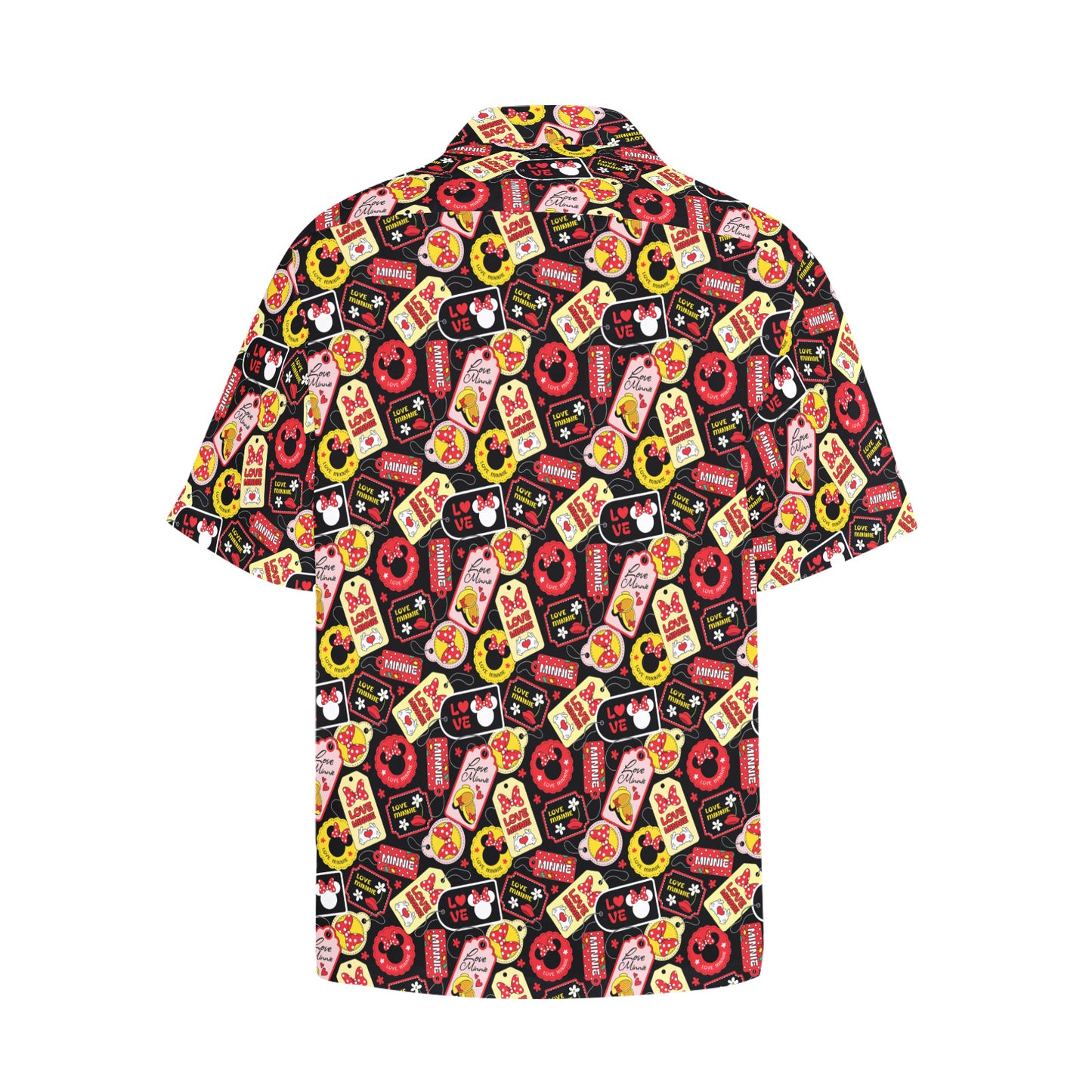 Minnie Tags Hawaiian Shirt With Chest Pocket