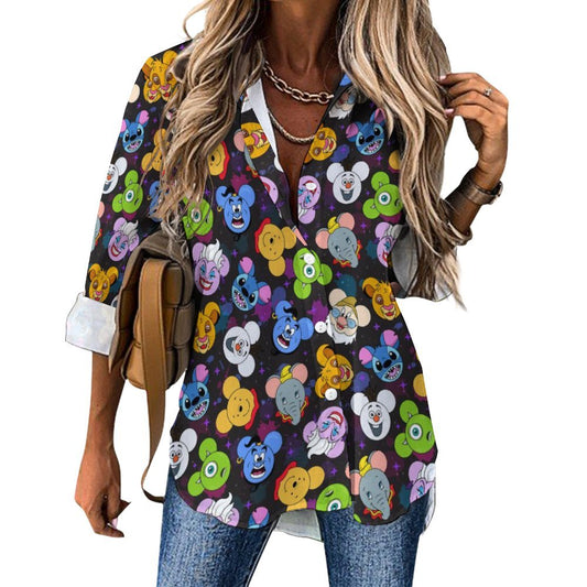 The Magical Gang Long Sleeve Button Up Blouse