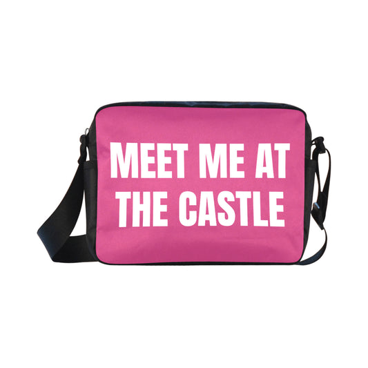 Meet Me At The Castle Pink Classic Cross-body Nylon Bag