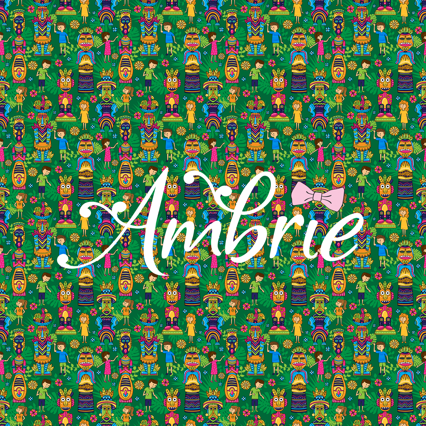 Classic Tiki Room Seamless Pattern, Magical Cartoon Seamless pattern, Fabric Sublimation