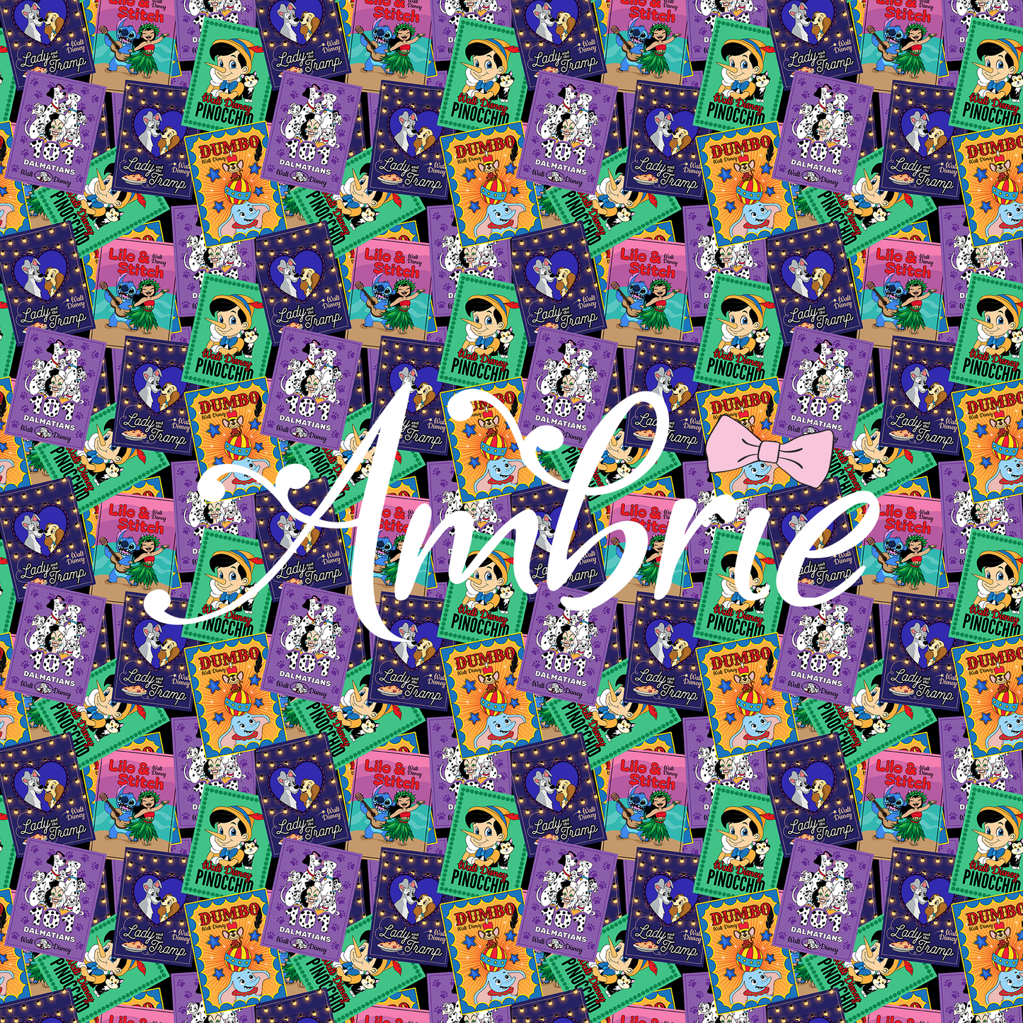 Posters Seamless Pattern, Magical Cartoon Seamless pattern, Fabric Sublimation