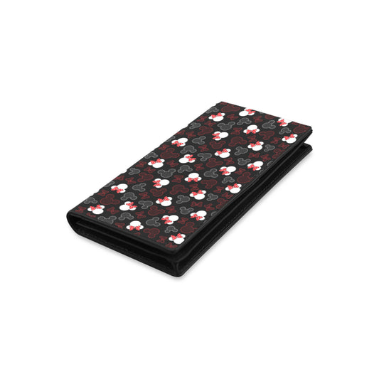 Mickey And Minnie Dots Women's Leather Wallet