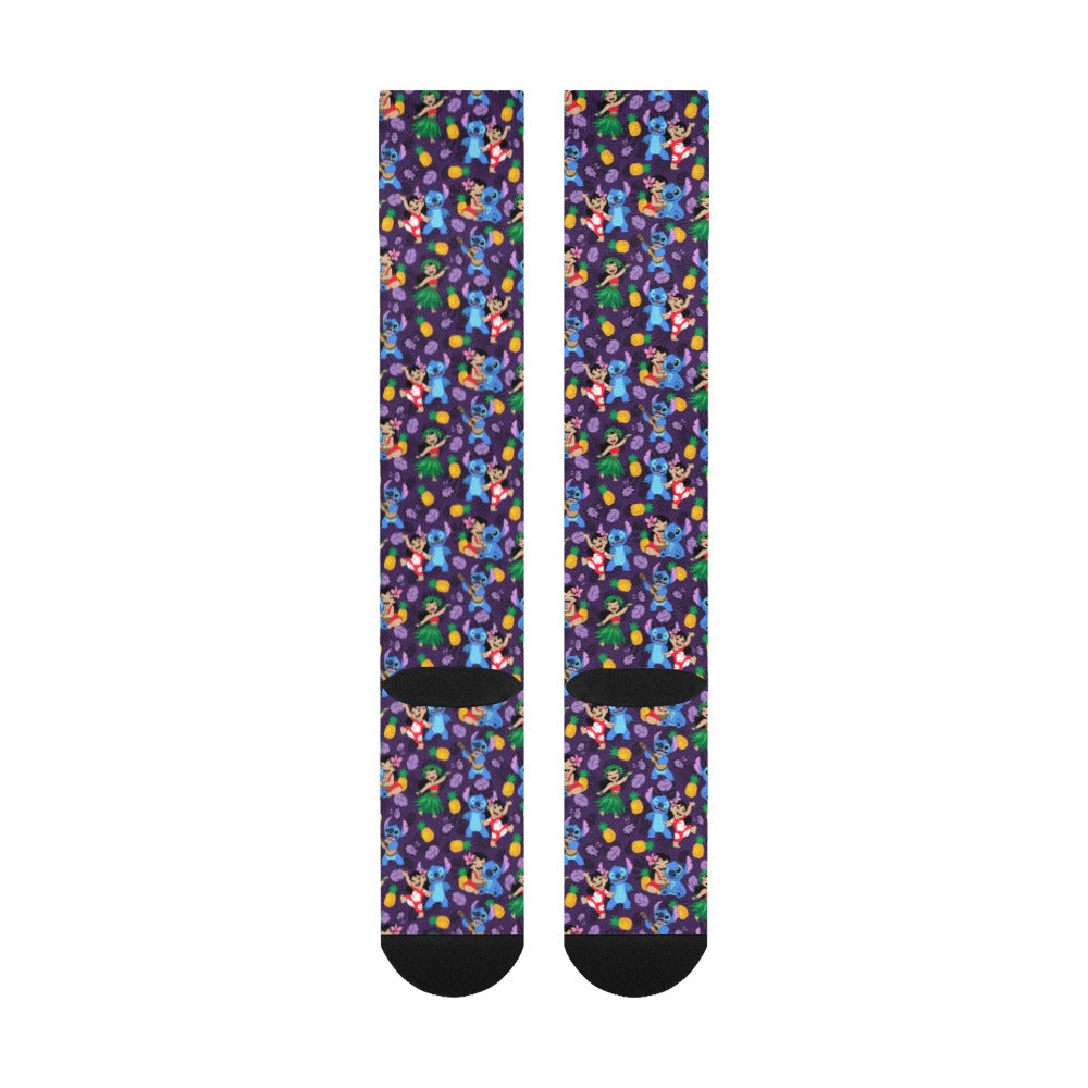 Disney Lilo And Stitch Island Friends Over-The-Calf Socks