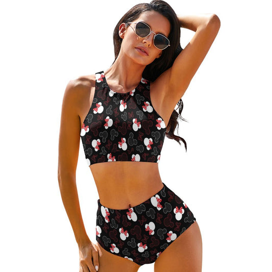 Mickey And Minnie Dots Women's Bikini Swimsuit