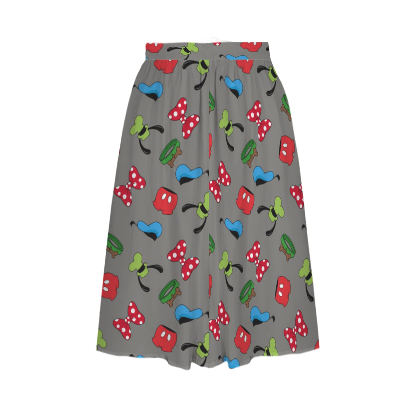 Fab 5 Elastic Waist Midi Skirt With Pockets