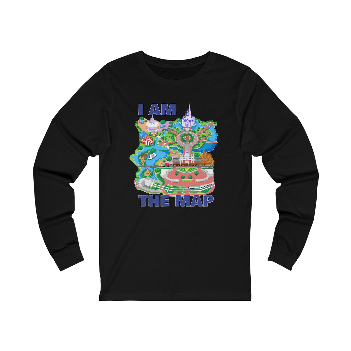 I Am The Map Unisex Long Sleeve Graphic Tee