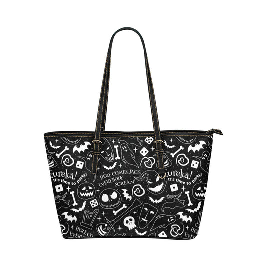 Everybody Scream Leather Tote Bag