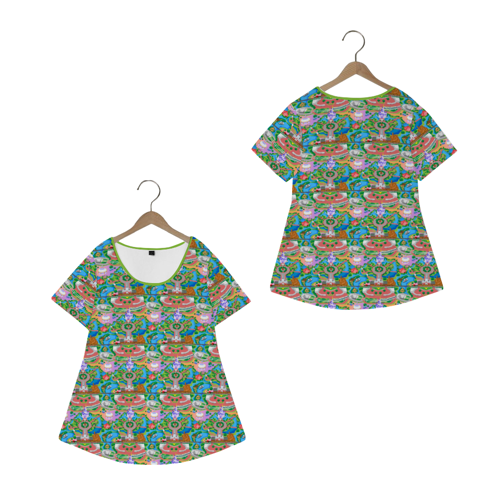 Park Map Women's Crew Neck Loose Tunic