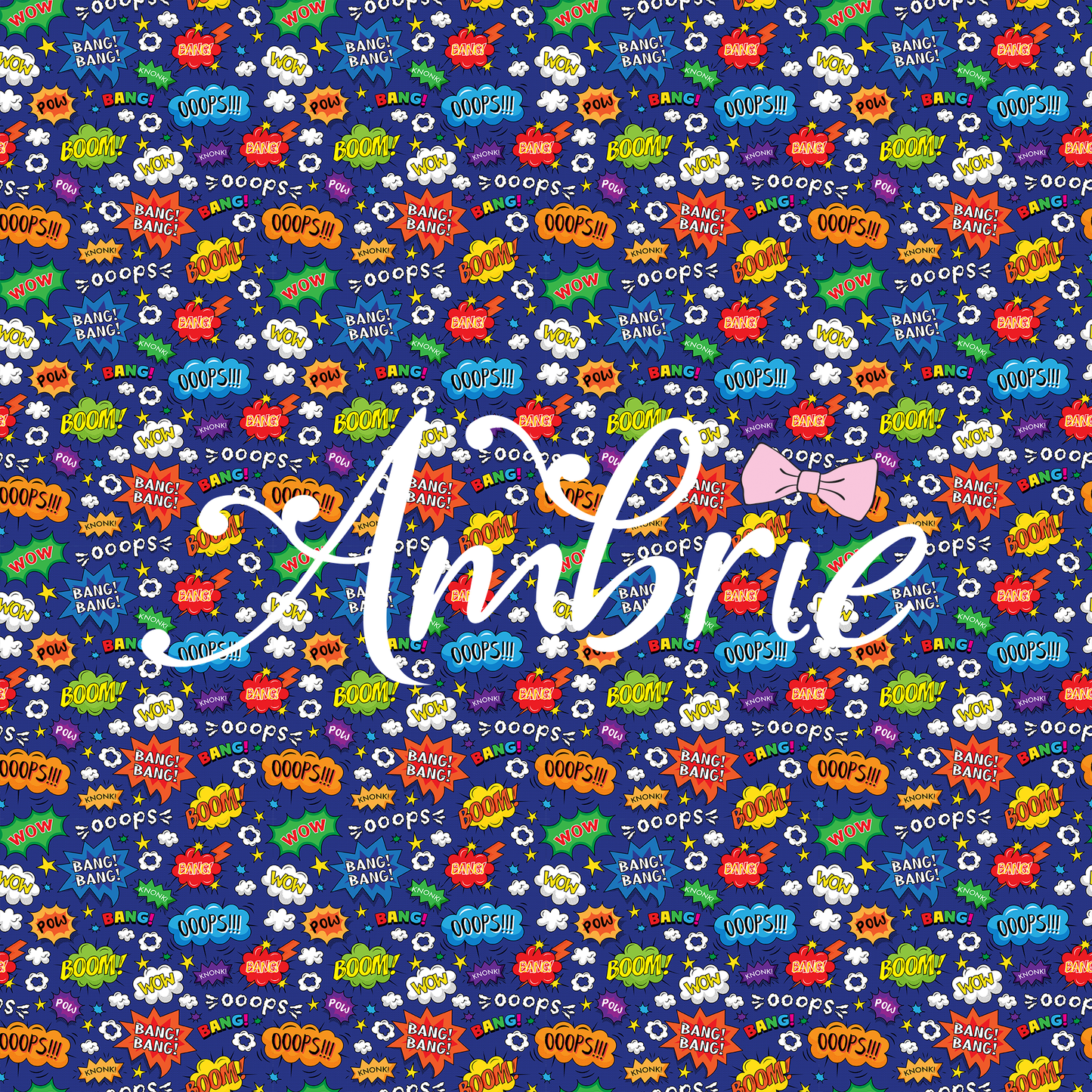 Action Words Seamless Pattern, Magical Cartoon Seamless pattern, Fabric Sublimation