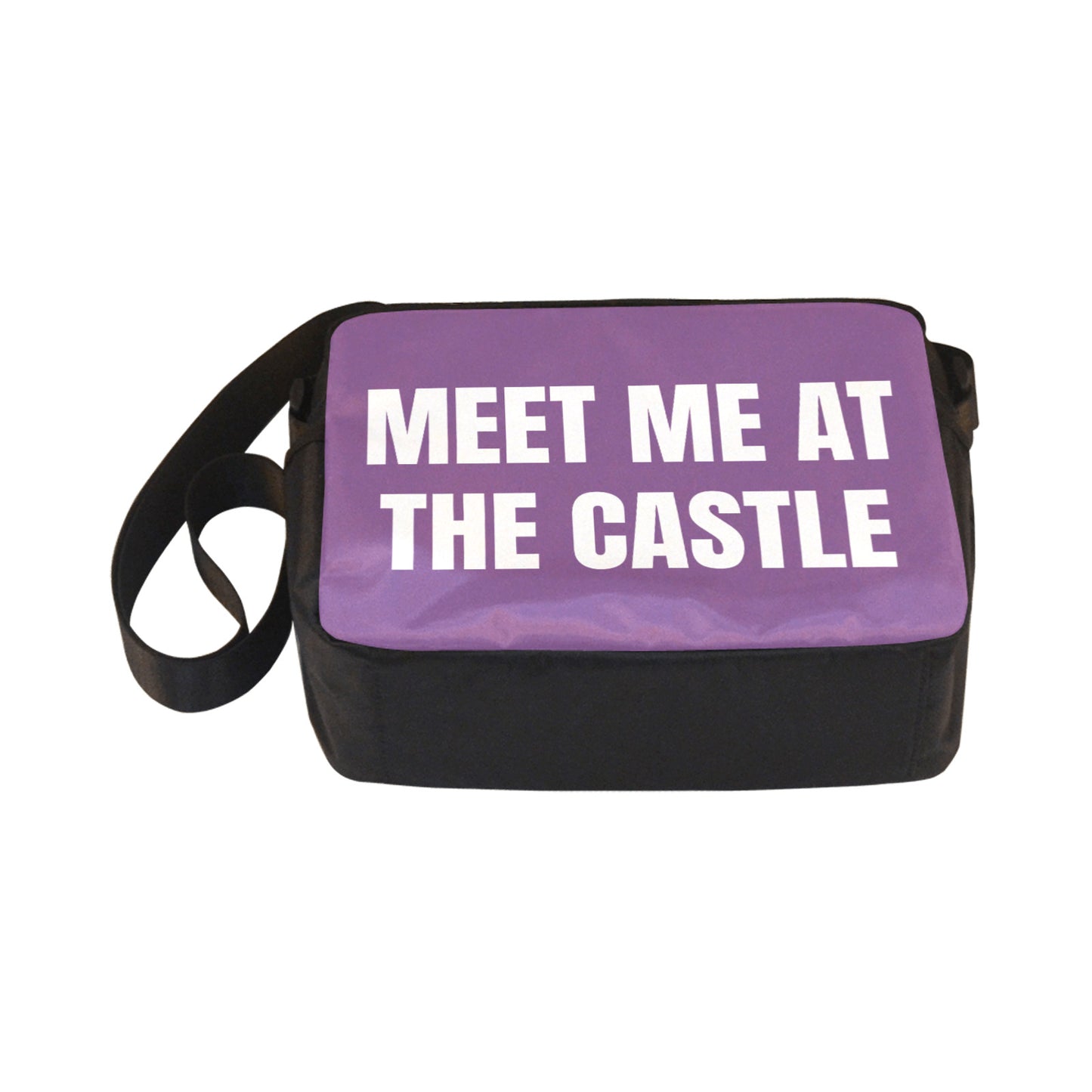 Meet Me At The Castle Purple Classic Cross-body Nylon Bag